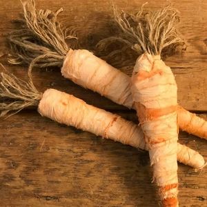 Spring - Set 3 large Carrot Easter Decor Raggedy Prim